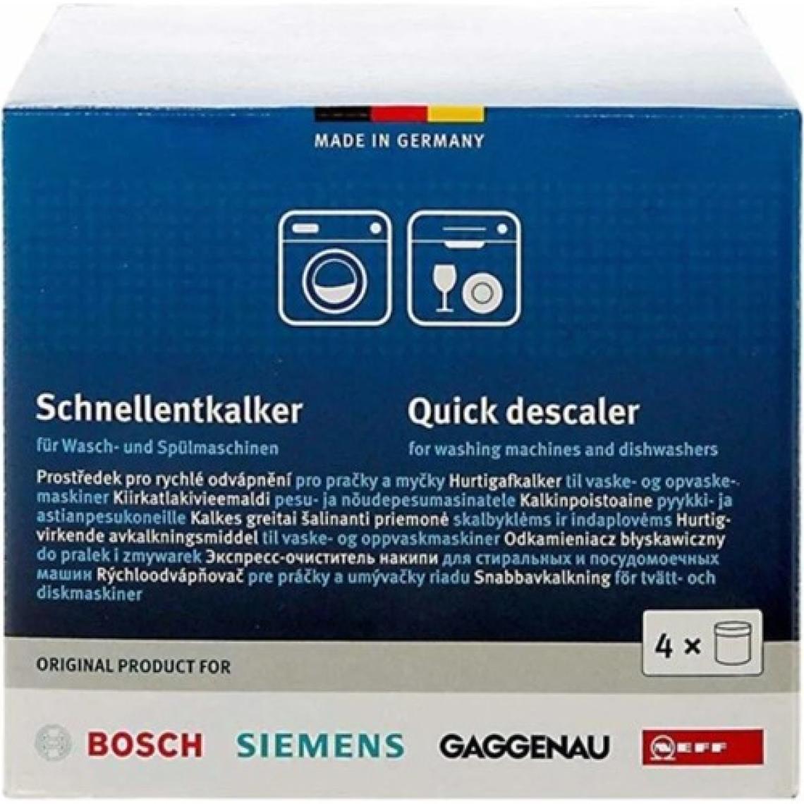 Bosch Çamaşır ve Bulaşık Makineleri Için Hızlı Kireç Çözücü 4'lü Paket -SİTENİN EN UCUZU-
