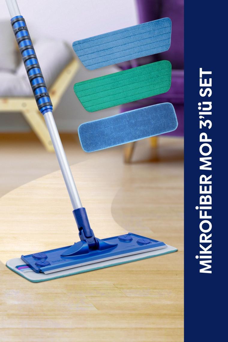 Mikrofiber Mop Üçlü Set