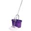 Zambak Döner Başlıklı Spin Mop Türü Temizlik Seti Yedek Mikrofiber Mop Paspas 5 'Li