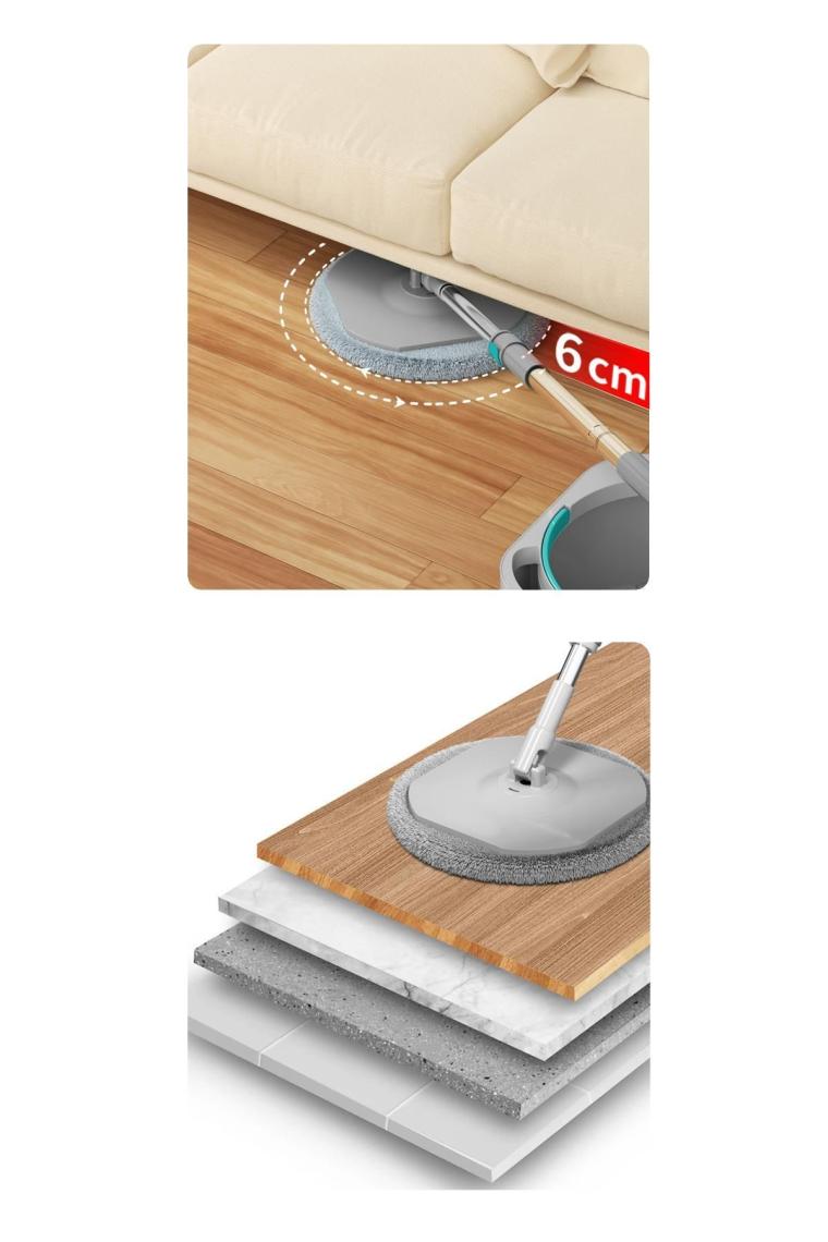 Aqua Master Temiz & Kirli Suyu Ayırma Özelliği Otomatik Temizlik Seti Mop Paspas