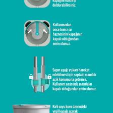 Aqua Master Temiz & Kirli Suyu Ayırma Özelliği Otomatik Temizlik Seti Mop Paspas