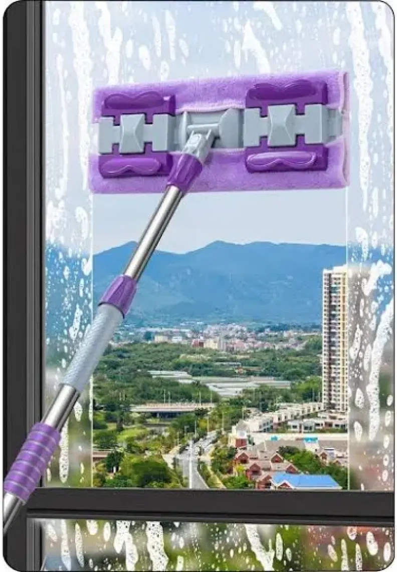 Mioclean 1 Adet Yedek Bez Hediyeli Yer Mopu Fayans Duvar Yüzey Temizlik Mikrofiber Mandallı Mop