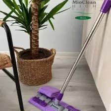Mioclean 1 Adet Yedek Bez Hediyeli Yer Mopu Fayans Duvar Yüzey Temizlik Mikrofiber Mandallı Mop
