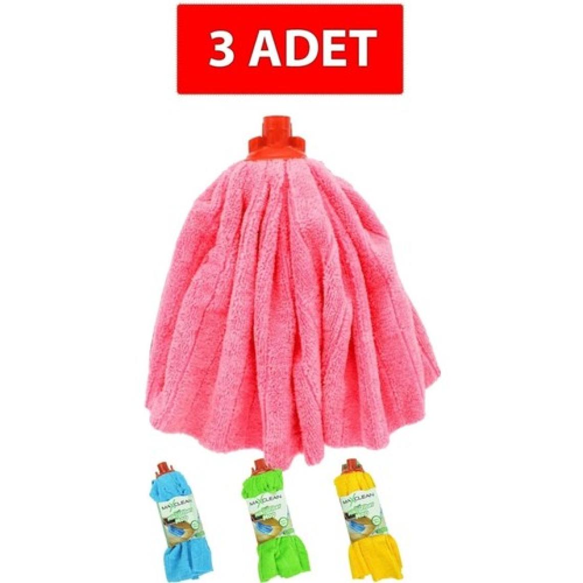 Mediterian Mikrofiber Mop Başlık 3 Adet 45X70 Yedek Paspas Ucu Mikrofiber Bez Paspas