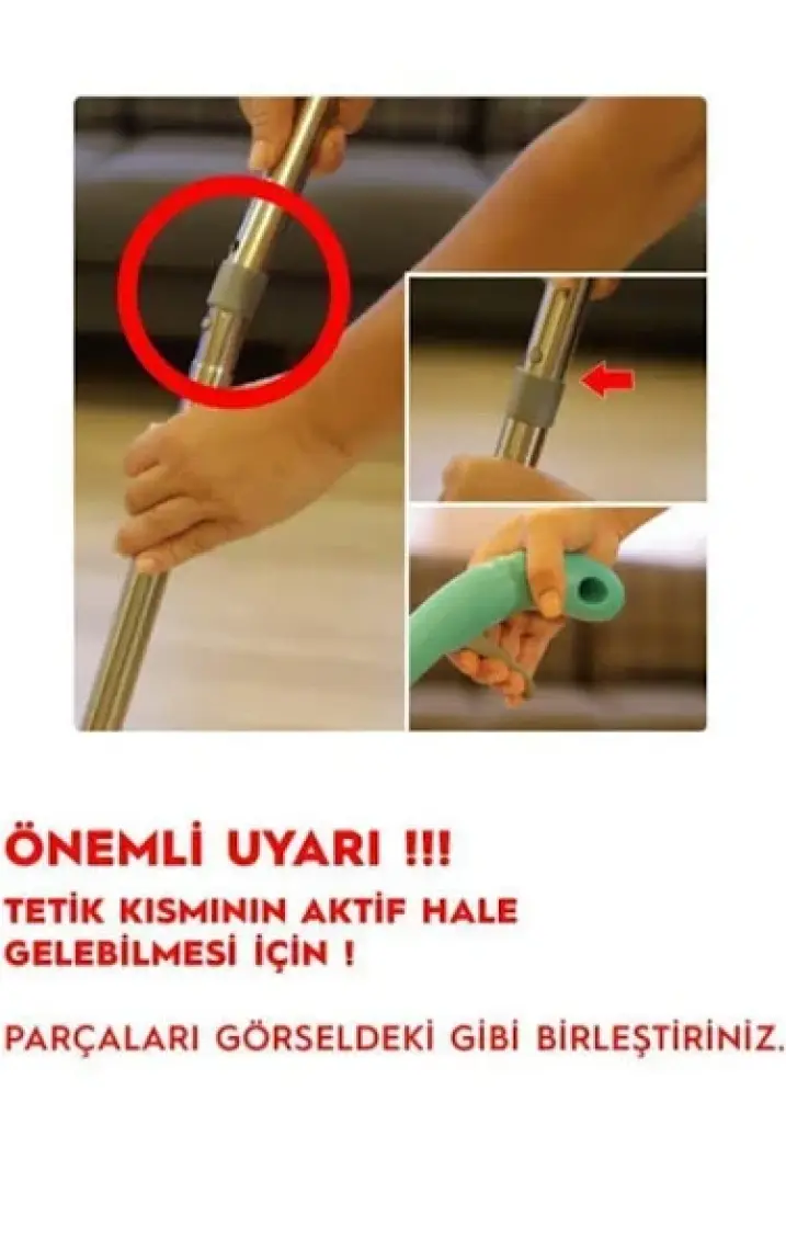 Pony Sprey Mop Set – 300 Ml Su Hazneli, 360° Döner Başlıklı, Ergonomik Tasarımlı Ve 3 Mikrofiber Bezli Temizlik Mop