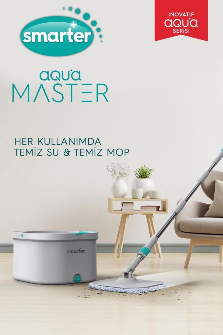 Aqua Master Ve Üçgen Aparat Temiz & Kirli Suyu Ayırma Temizlik Seti Mop Paspas Cam Sileceği
