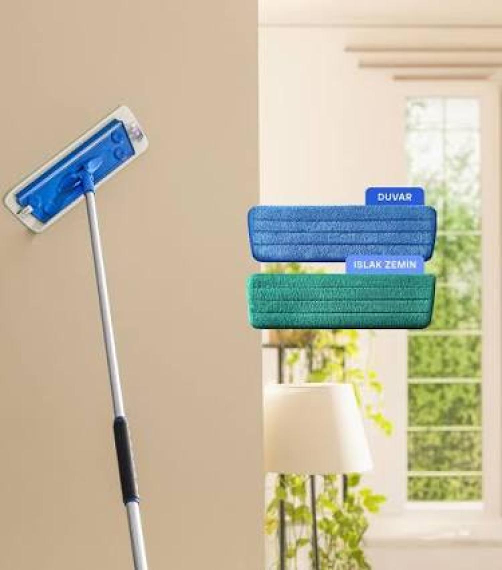 Silva Mikrofiber Tekli Islak Mop Set
