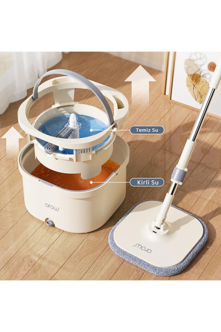 Clean Master Temizlik Seti Temiz & Kirli Suyu Ayırma Özelliği 2 Bez Yedekli