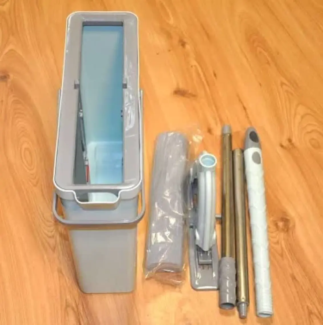 Zambak Plastik Microfiber Kelebek Paspas Süngerli Kovada Sıkmalı Slim Mop Seti