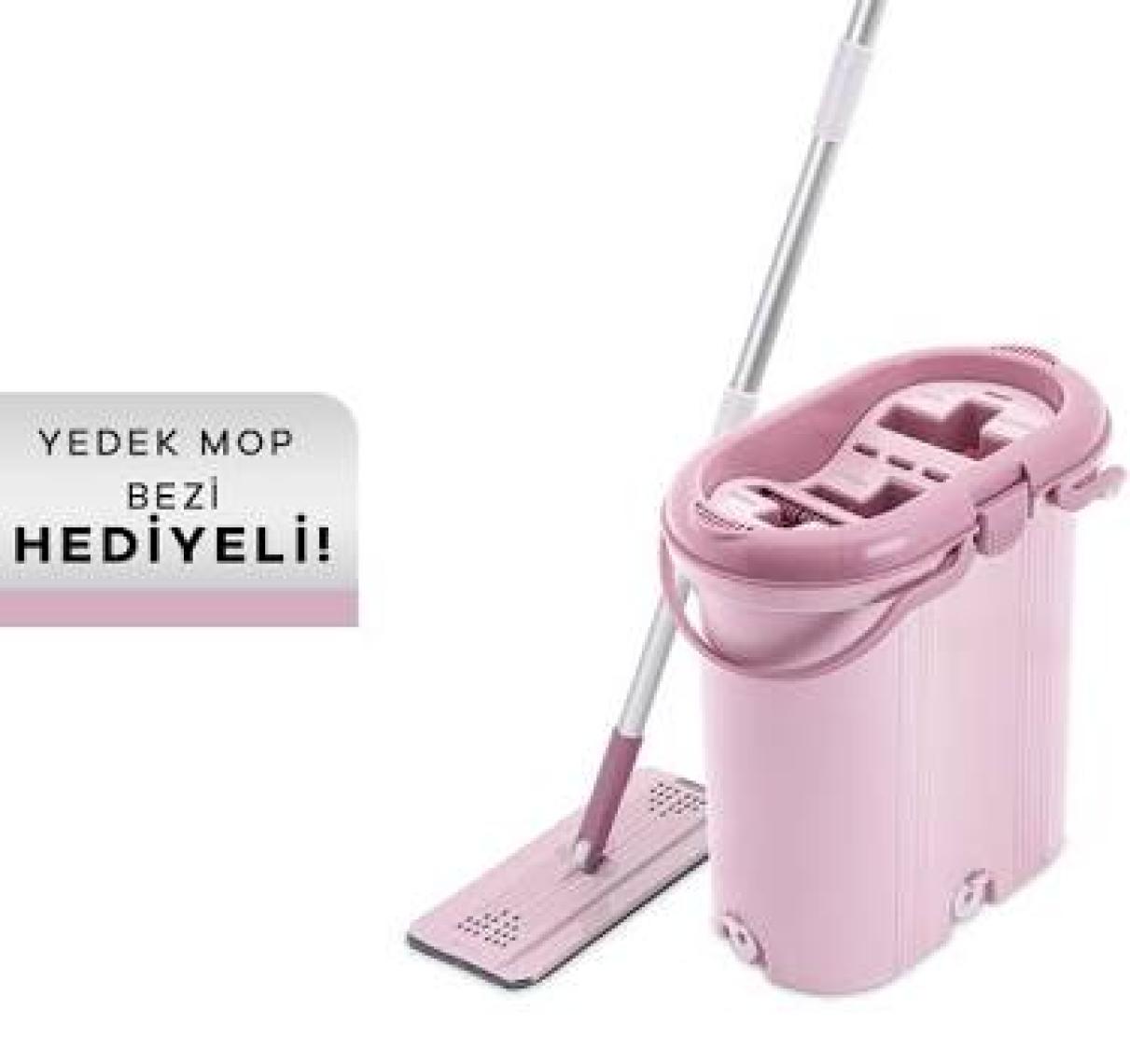 Flora 3 Bölmeli Trio Tablet Mop Seti ve 4 Adet Mikrofiber Bez F405