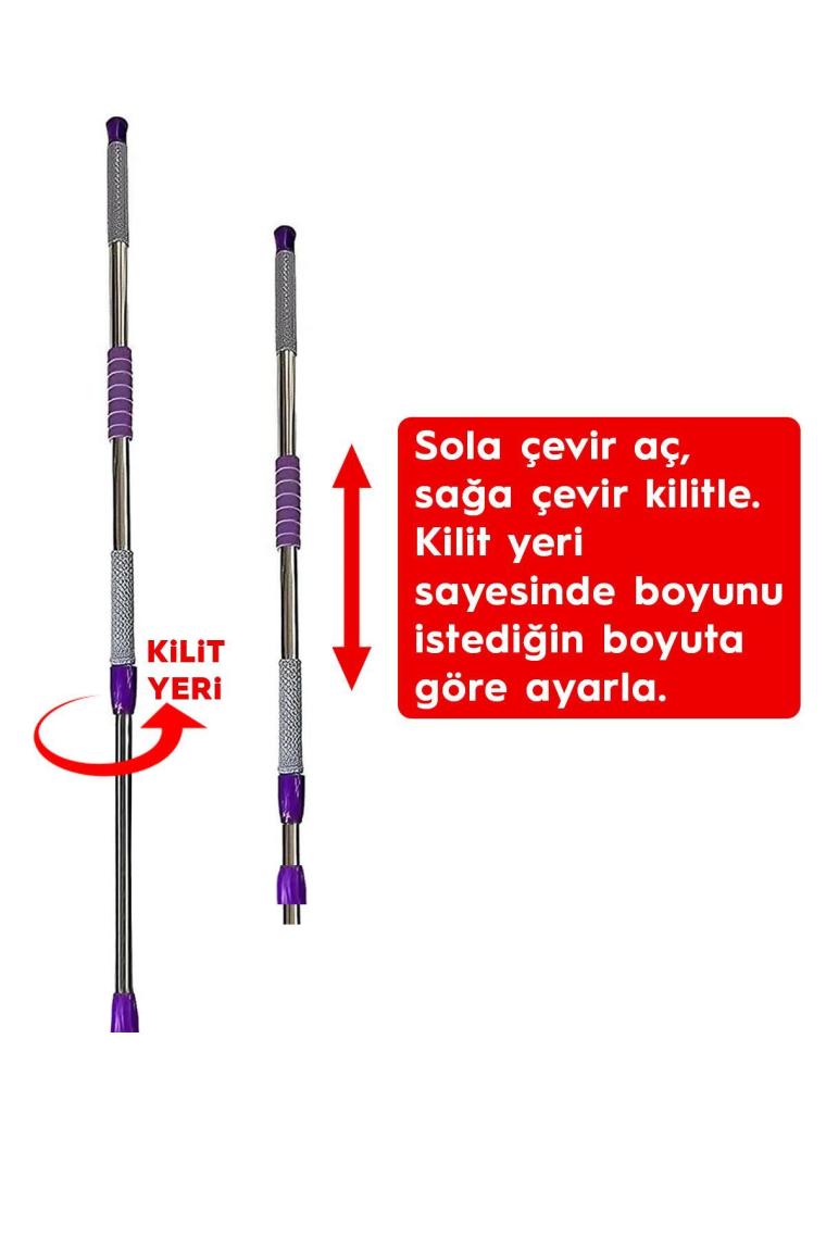 Pony Mandallı Mop Mikrofiber Yüzey Temizlik Seti Paspas Yer Duvar Cam Kıskaçlı Klipsli