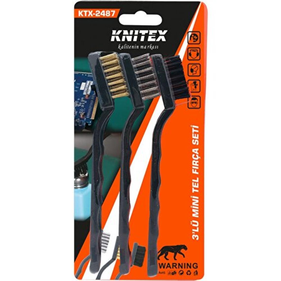 Knitex KTX-2487 Tel Fırça Seti 3 Lü-60