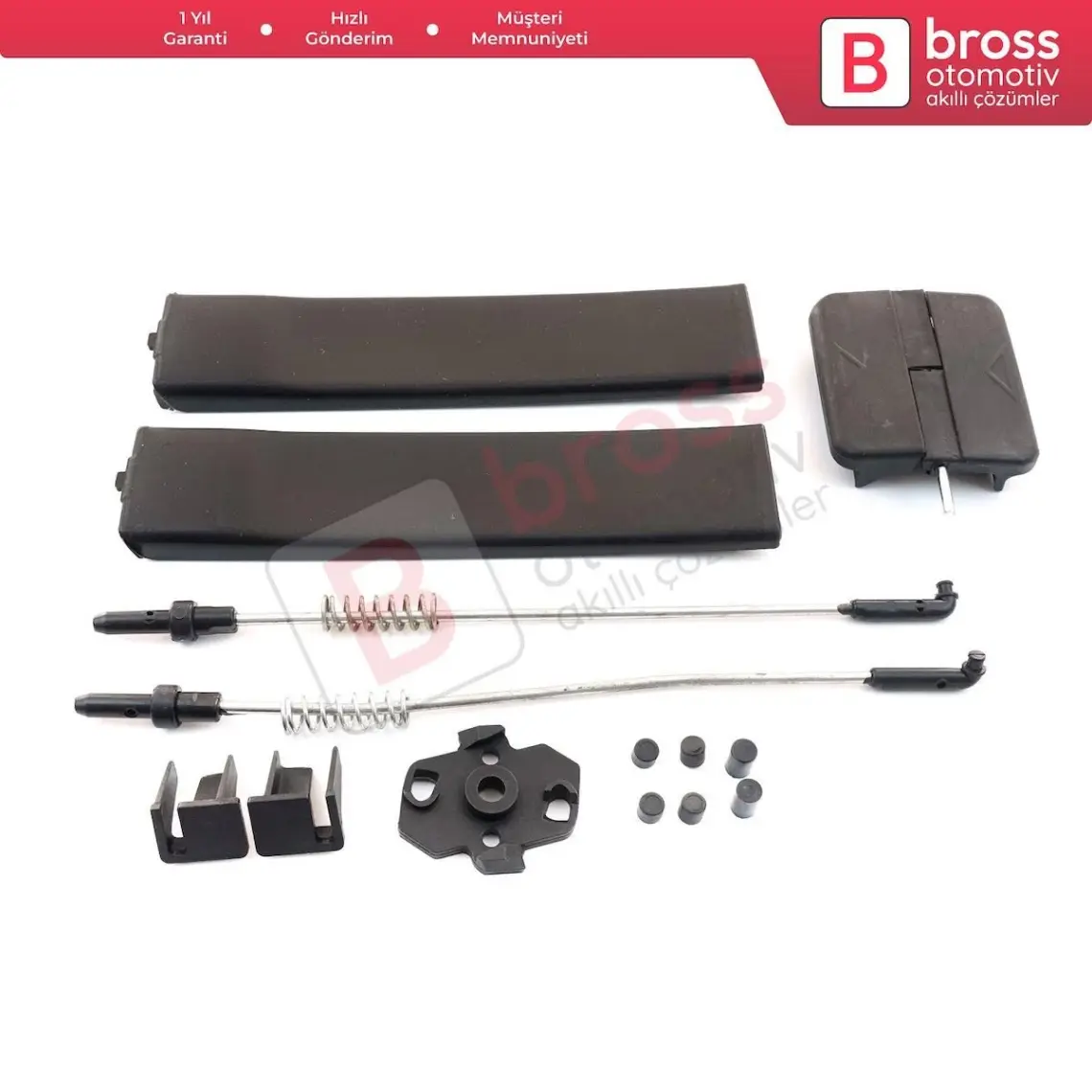 Bross Otomotiv  BDP965 VW Caddy MK3 İçin Yan Sürgülü Cam Tamir Seti 2K0847781B