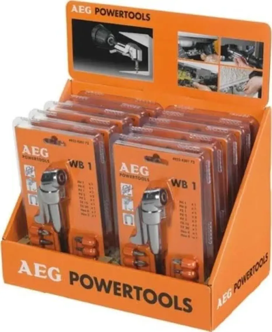 Aeg WB1 Vidalama Köşe Adaptöru + 10 Parça Uç Seti
