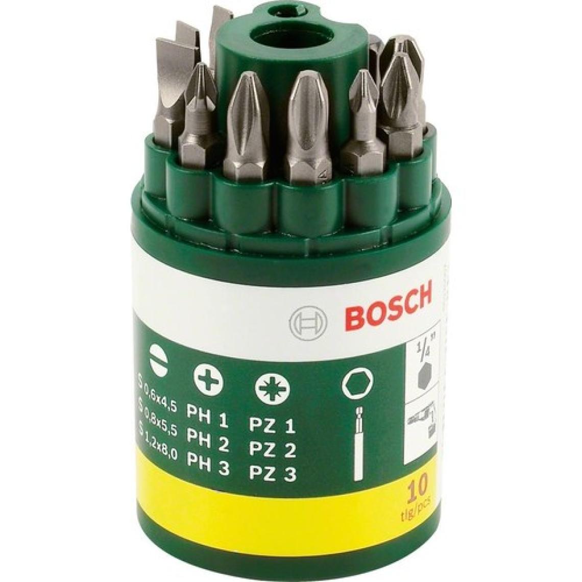 Bosch - 10 Parça Vidalama Ucu Seti (Ph+Pz+S)