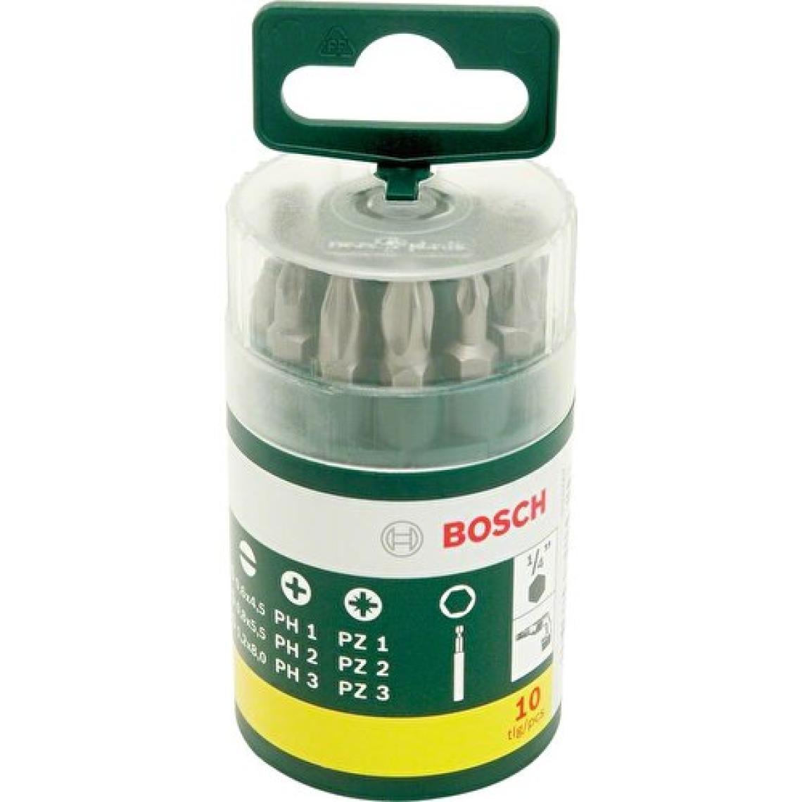 Bosch - 10 Parça Vidalama Ucu Seti (Ph+Pz+S)