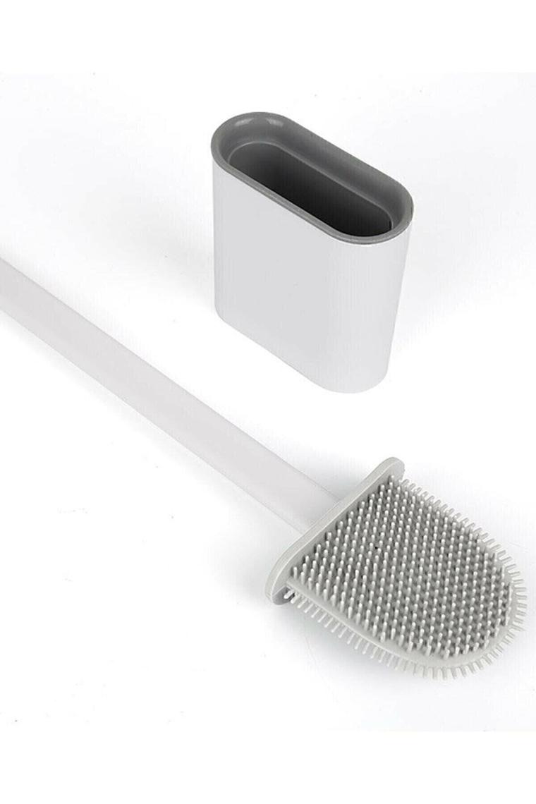 Akdağ Home Beyaz Silikon Tuvalet Fırçası Bükülebilir Silikon Wc Klozet Fırçası