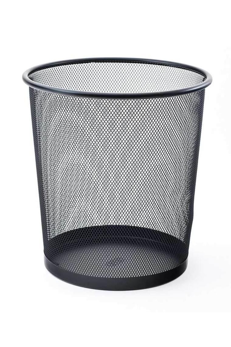 Mas 854 10 lt Metal Tam Perforeli Ofis Siyah Çöp Kovası
