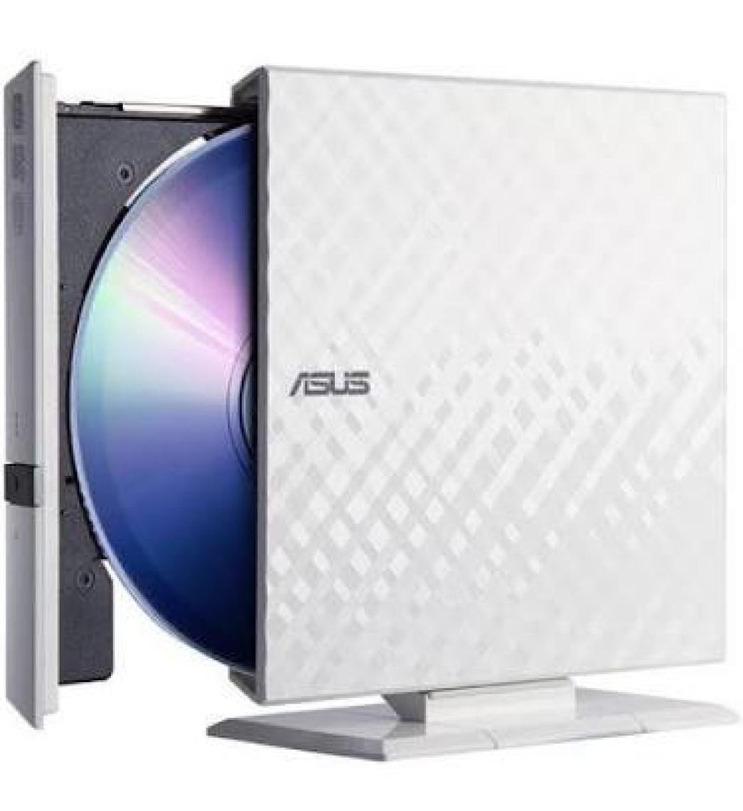 Asus Sdrw-08D2S-U Lıte 8X Harici Dvdrw Slim, Beyaz Dvd Yazıcı Writer
