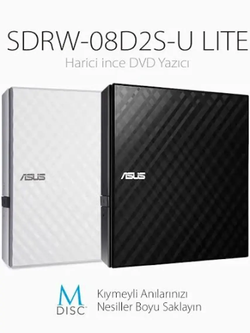 ASUS DVD SDRW-08D2S-U LITE SLIM USB 2.0 SİYAH