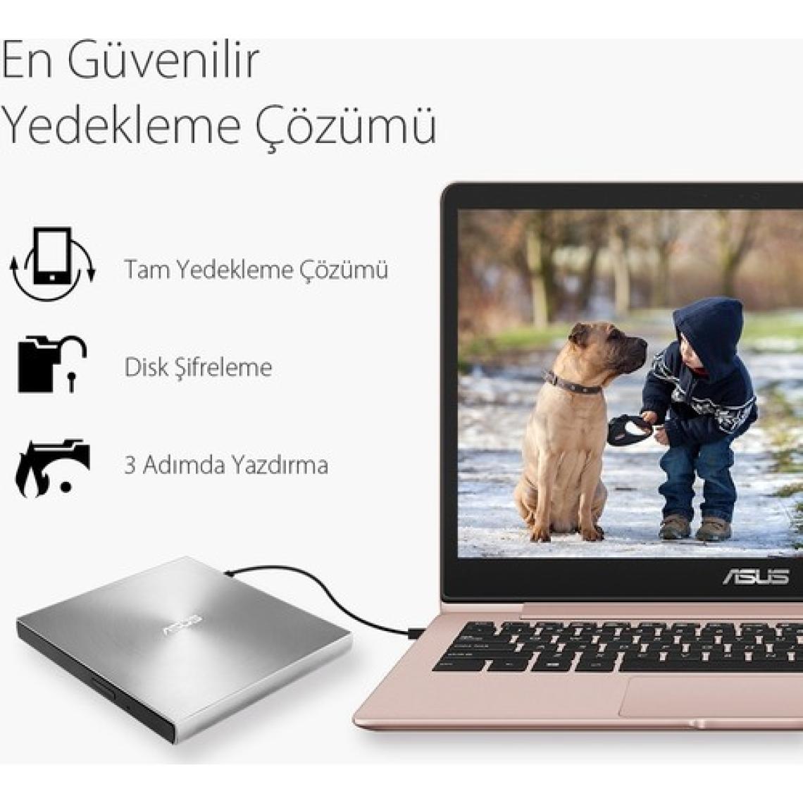 Asus ZenDrive U7M 1000 Yıl M-Disc, USB 2.0 destekli Harici DVD Yazıcı SDRW-08U7M-U
