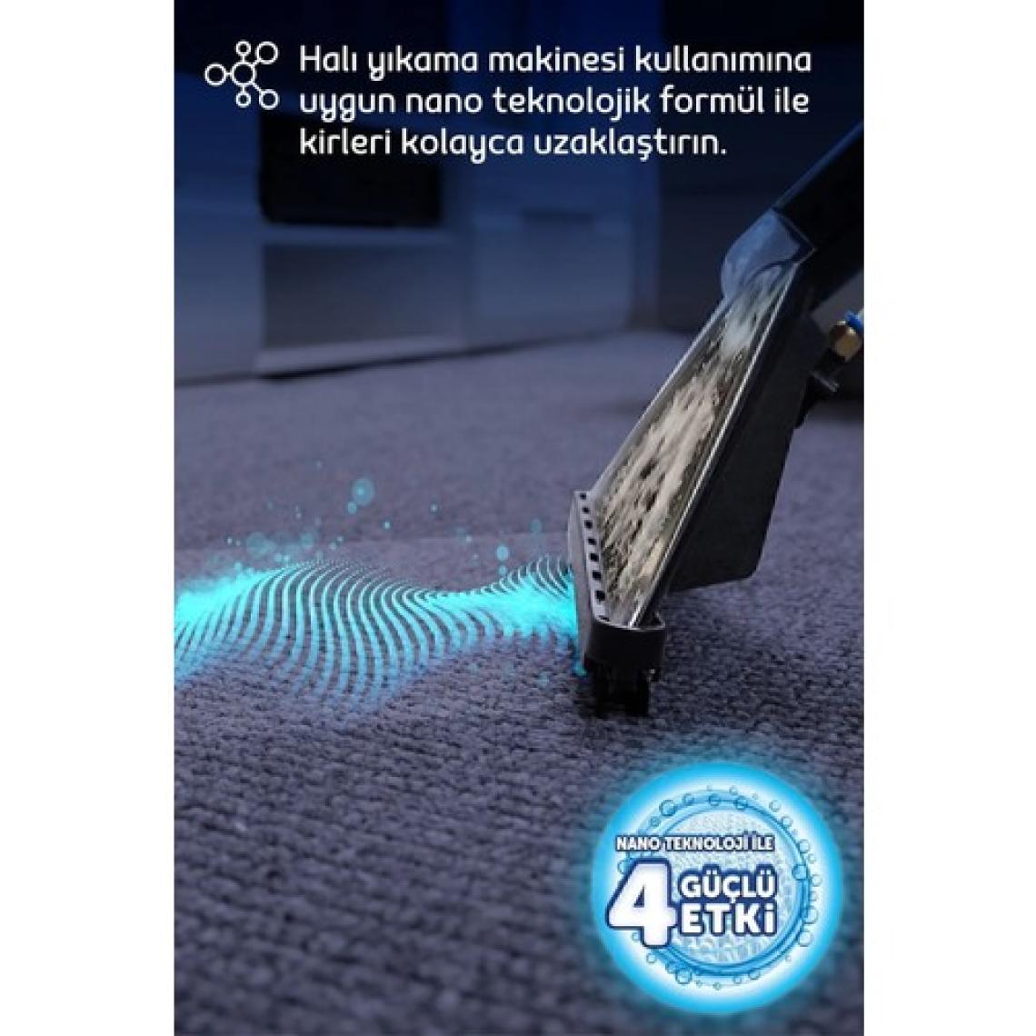 Fakir Halı ve Koltuk Şampuanı - Makine Kullanımı için, Lavanta Aromalı, Nano Teknoloji ile Derinlemesine Temizlik, 1000 ml