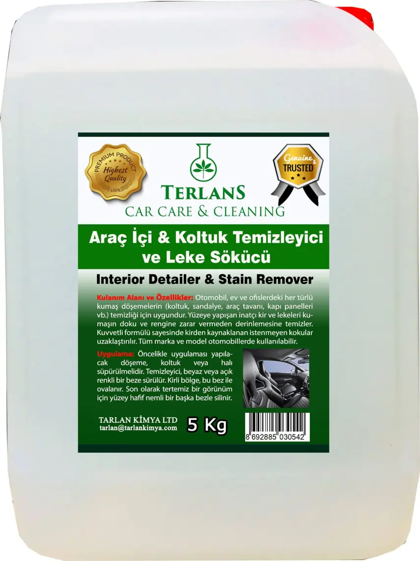 Terlans Parfümlü Araç içi Koltuk Halı Temizleyici Leke Sökücü 5 Kg