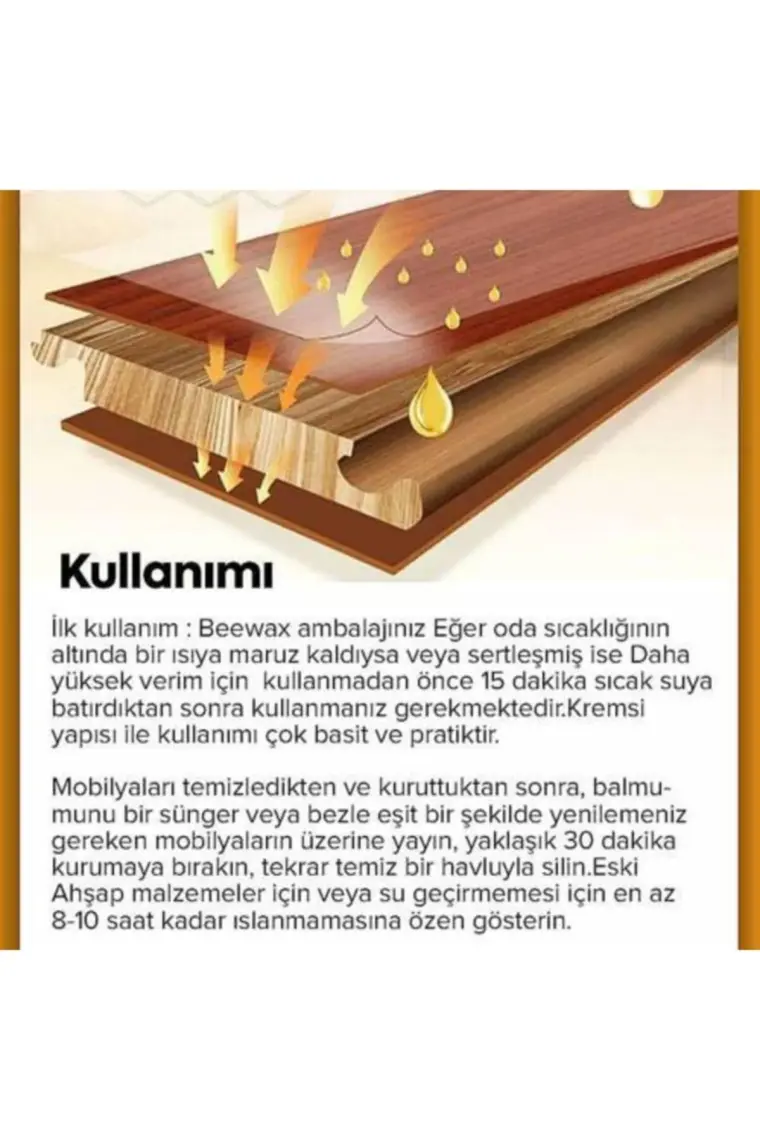 BeesWax 1+1 Paket Ahşap Onarıcı Parlatıcı Koruyucu Balmumu 2x150ml
