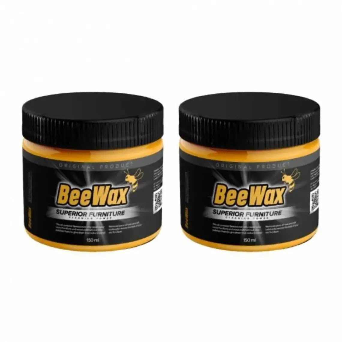 BeesWax 1+1 Paket Ahşap Onarıcı Parlatıcı Koruyucu Balmumu 2x150ml