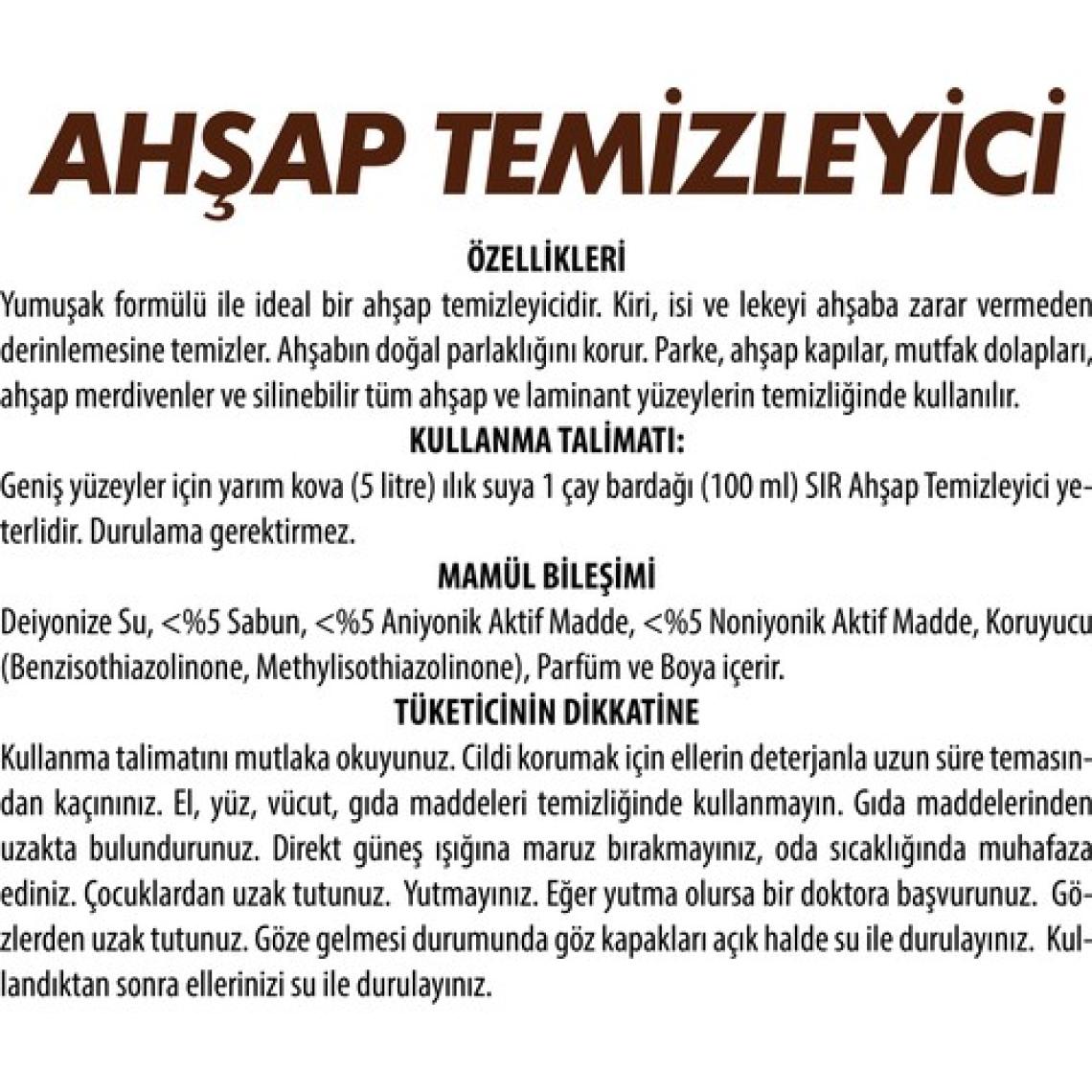 Sır Ahşap Temizleyici 1000 ml 2'li