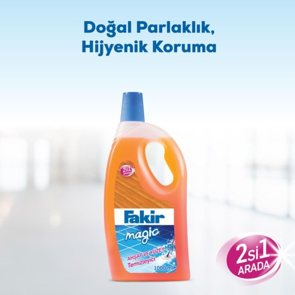 Fakir Magic 2'si 1 Arada Ahşap ve Sert Yüzey Temizleyici 1000ml x 3 Adet