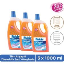 Fakir Magic 2'si 1 Arada Ahşap ve Sert Yüzey Temizleyici 1000ml x 3 Adet