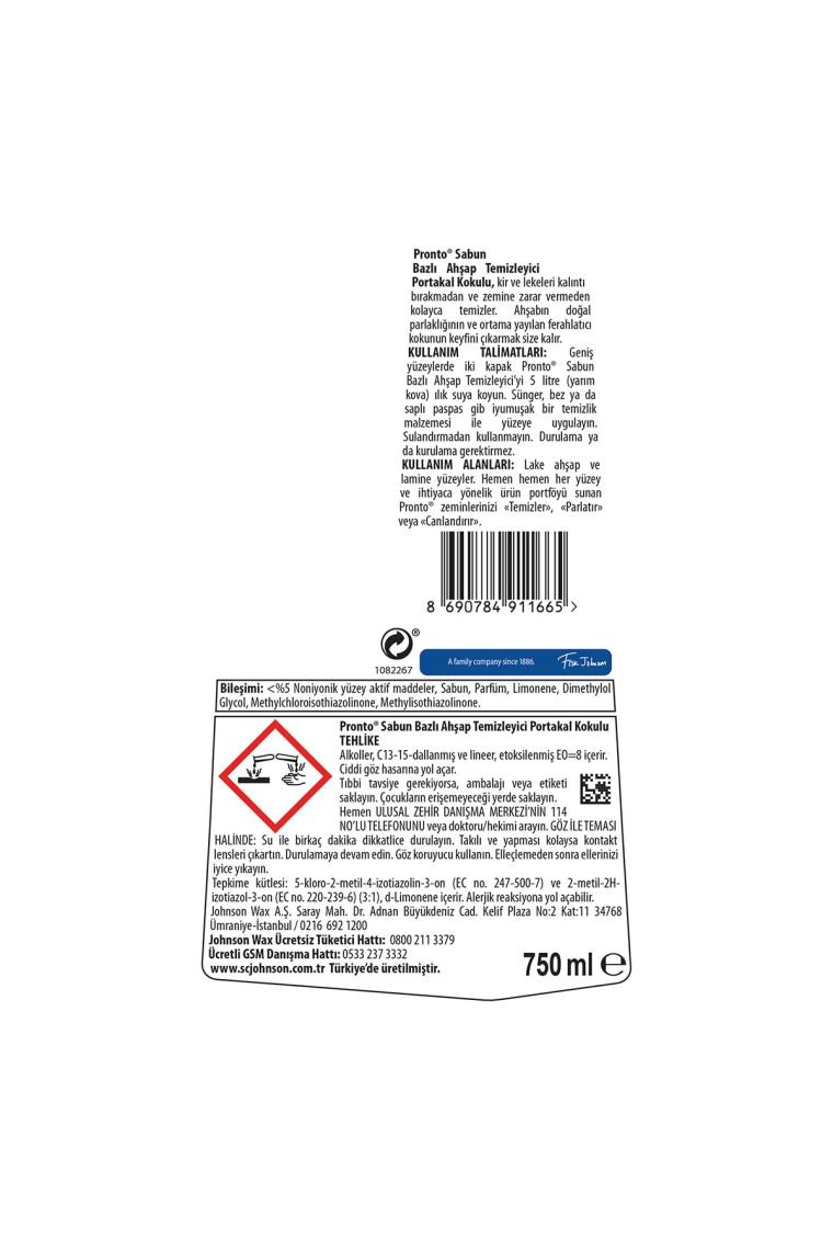 Portakal 5'in 1 Ahşap Temizleyici 750 ml