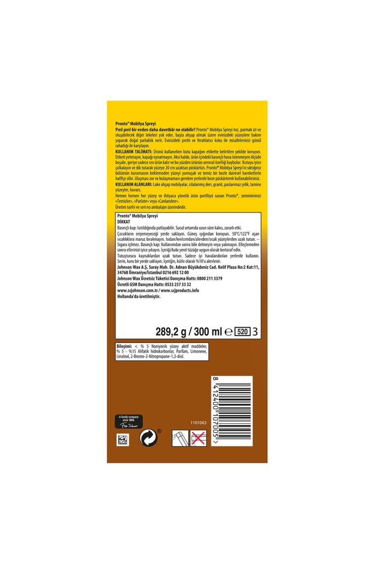 Pronto Mobilya Cilası - Regular 300 ml