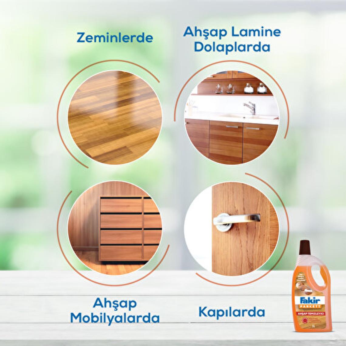 Fakir Parkett Nano Teknolojili Ahşap Temizleyici 1000ml x 3 Adet