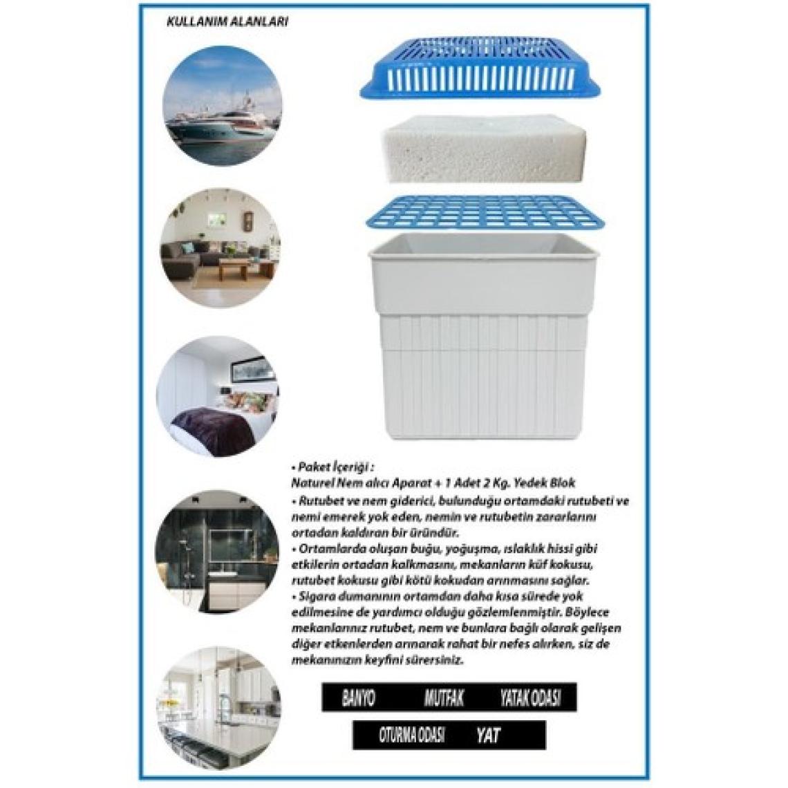Saban 2 Kg. Dikdörtgen Nem Alıcı Aparat Naturel ( 2 Kg. Blok )