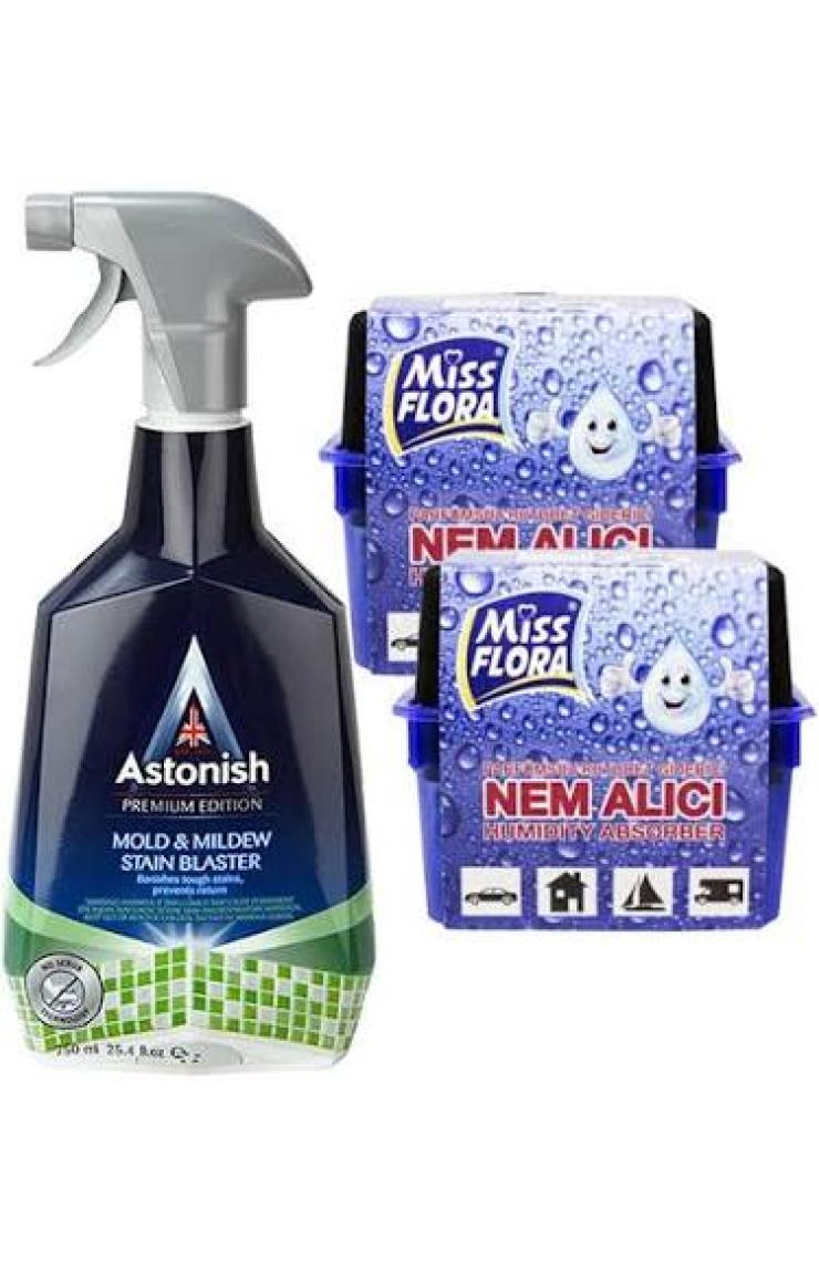 Astonish Küf Temizleyici 750 ml +Miss Flora Nem Alıcı - Küf - Rutubet Önleyici 450 G 2 Adet