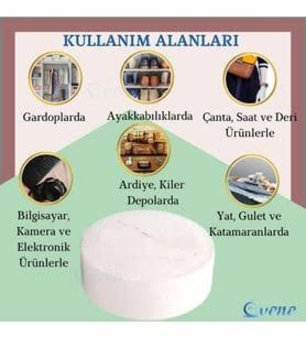 Evene Nem Alıcı 450 gr Yedek Tablet Rutubet Giderici Önleyici Emici Küf Engelleyici