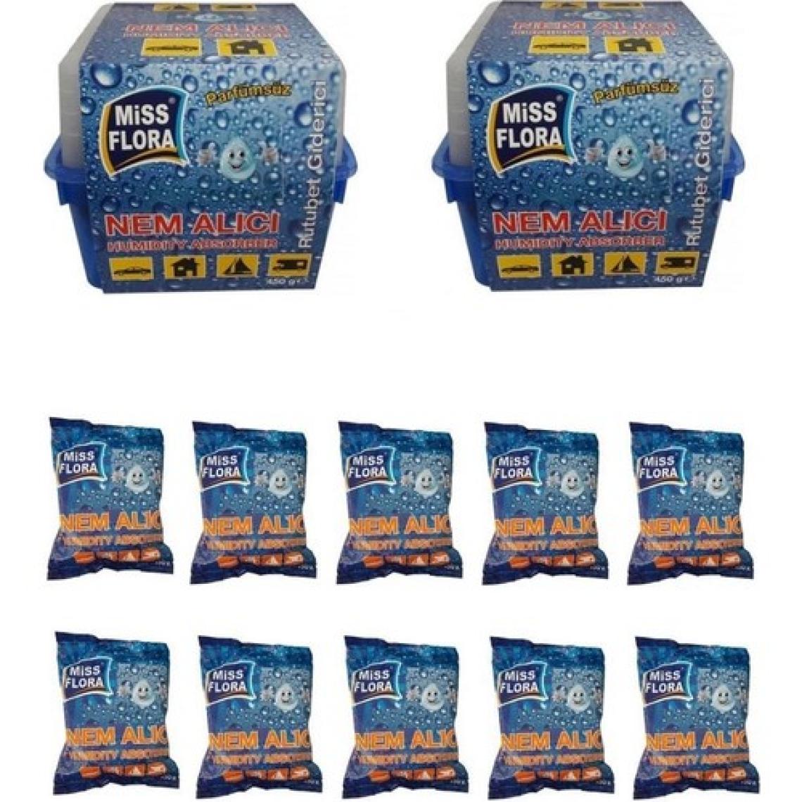 Miss Flora Nem Alıcı Rutubet Giderici 2 Adet 450 Gr + 10 Adet Yedek