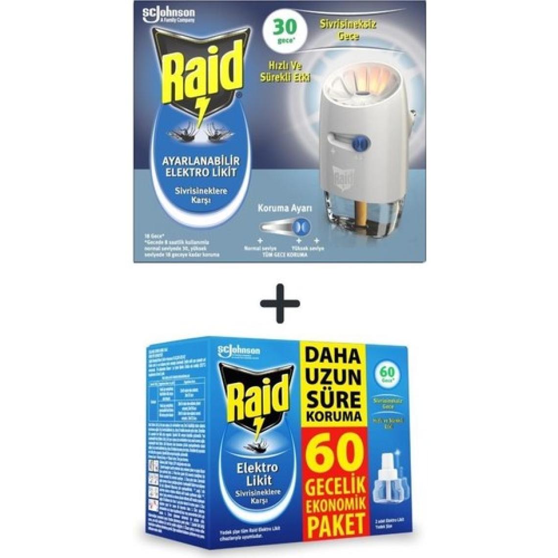 Raid Ayarlanabilir Elektro Likit Cihaz ve 3 Yedek - 90 Gece Etkili