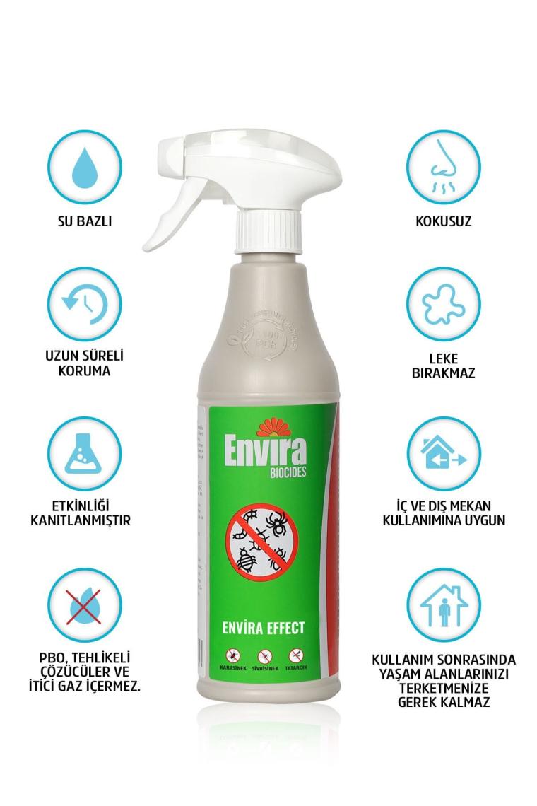 Envira Effect Böcek, Karasinek, Sivrisinek, Tatarcık Spreyi 500 ml