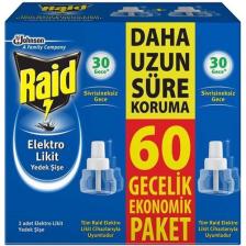 Raid Marka: Raid Elektro Likit Sinek Kovucu Yedek 60 Gece 2'li Paket 8690784517447