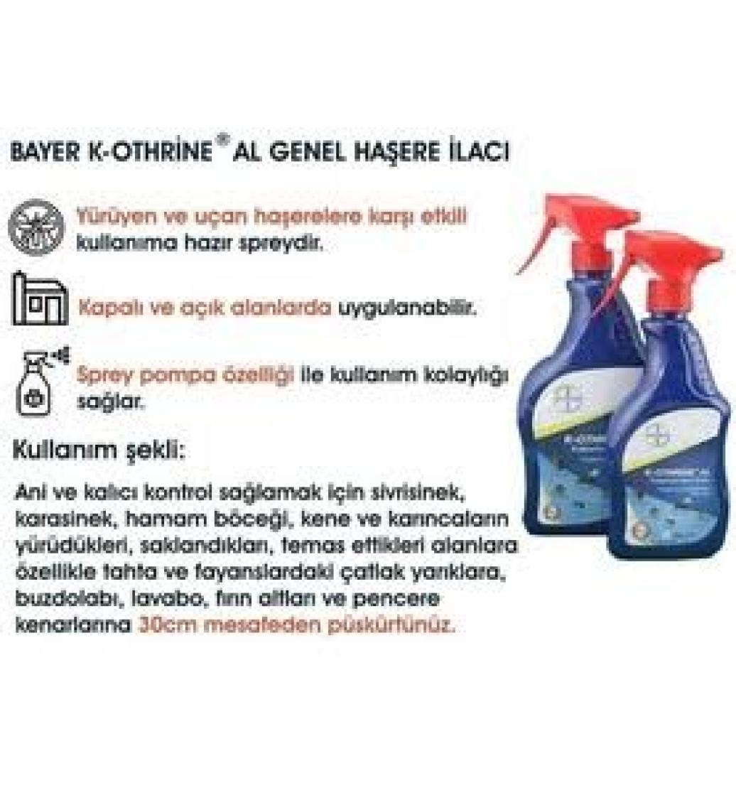 Bayer K-Othrine Al Kullanıma Hazır Sprey 500 ml