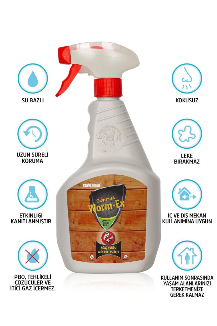 Chrysamed Worm-Ex 1 lt Ağaç ve Tahta Kurdu İlacı