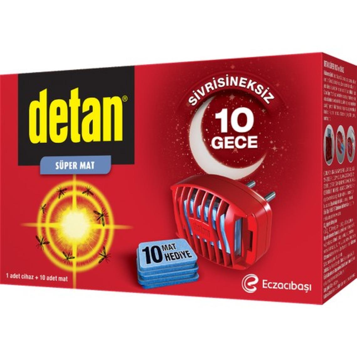 Detan Süper Mat Cihaz Sinek Kovucu + 10 Yedek
