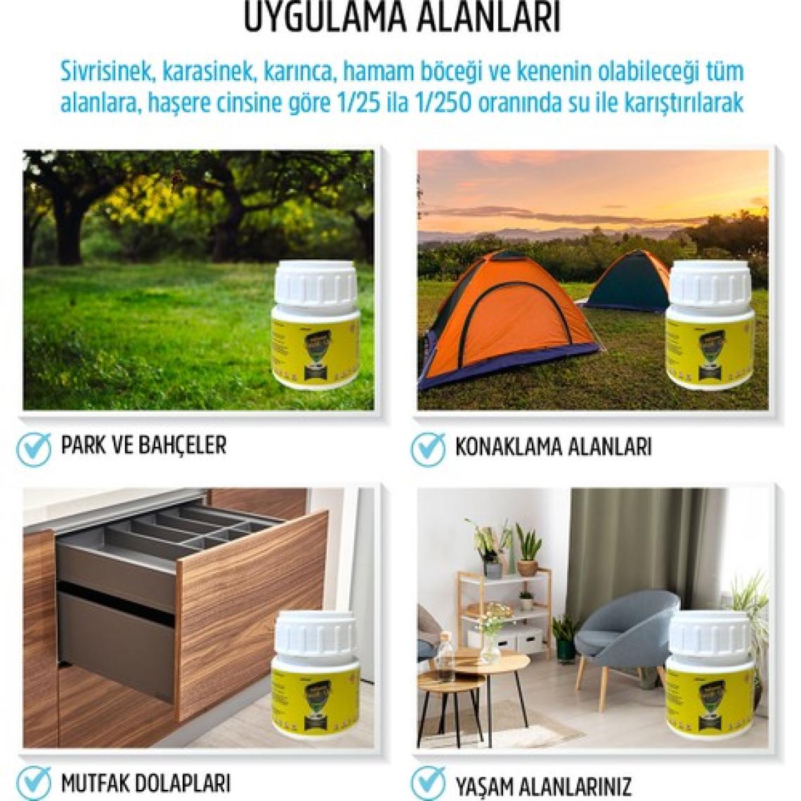 Chrysamed Unicid-C10 Konsantre Haşere Kovucu 100 ml Sivrisinek Karasinek Karınca Hamamböceği Kene gibi haşereler üzerinde etkili