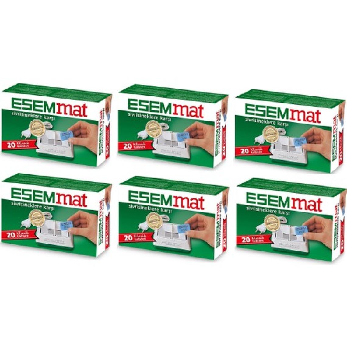 Esemmat Sivrisinek Kovucu Tablet 20'li 6 paket Set