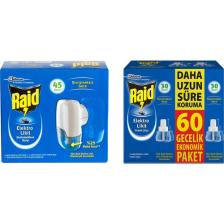 Raid Elektrolikit Sinek Kovucu 45 Gece Sistem + Sinek Kovucu Elektrolik Likit Yedek 60 Gece