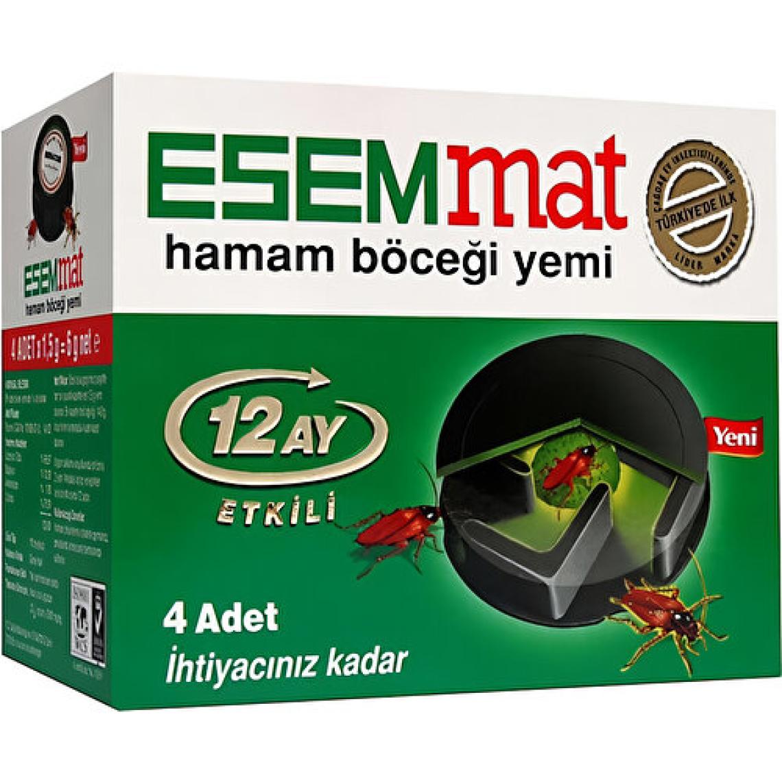 Esemmat Hamam Böceği Yemi 12 Ay Etkili 4 Adet