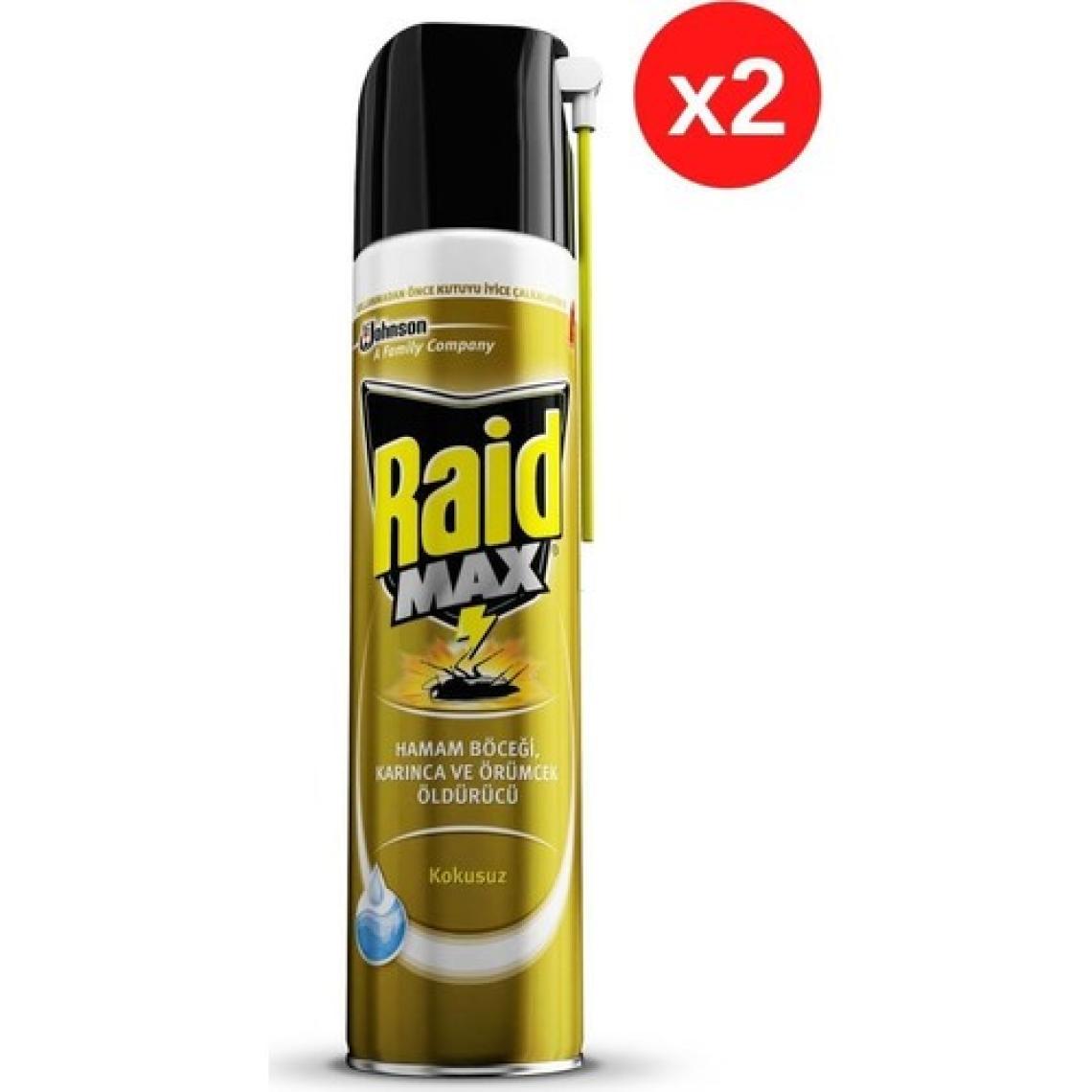 Raid Böceksavar Max - Hamam Böceği, Karınca ve Örümcek Öldürücü Sprey 300 ml X2
